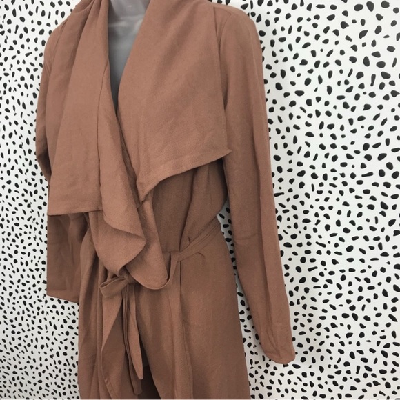 Layered Taupe Wrap Jacket - Picture 3 of 5